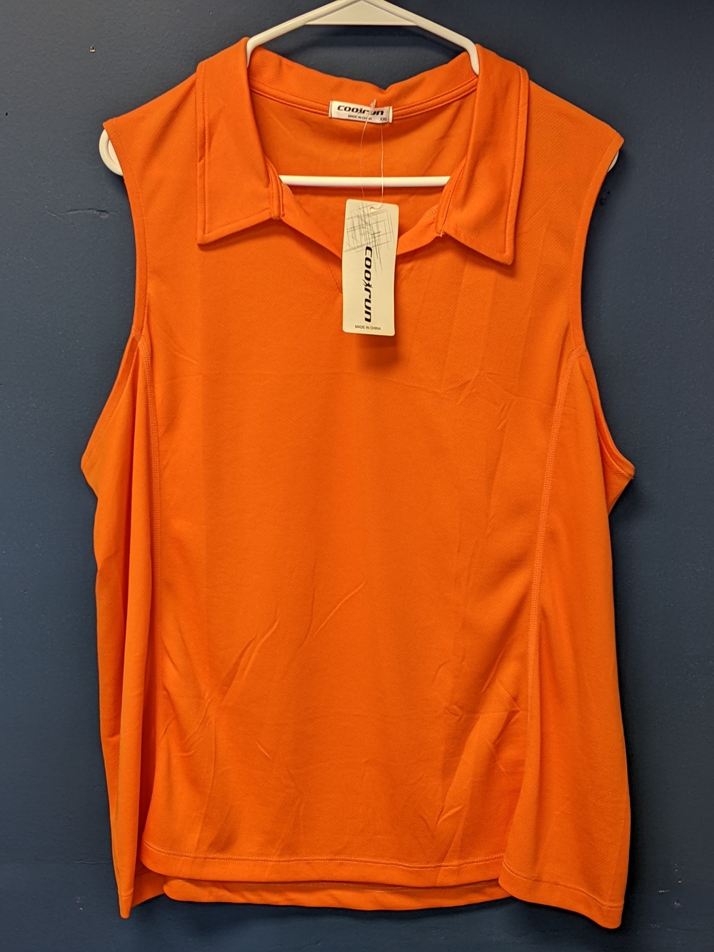 COOrun Women's Sleeveless Polo - Orange - Size XXL - New w/ Tags